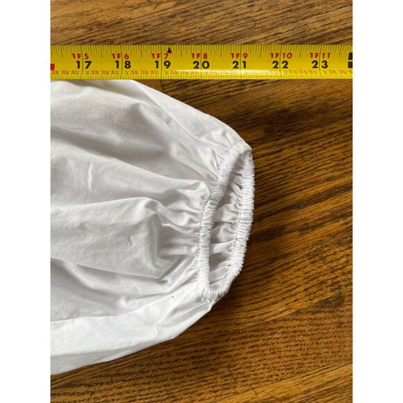 NWT  HILL HOUSE White The Lena Cotton Blouse Top Shirt  Women's Size Large - Picture 14 of 14